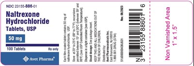 Container Label (- Naltrexone Tablets 50 mg 100 Ct)